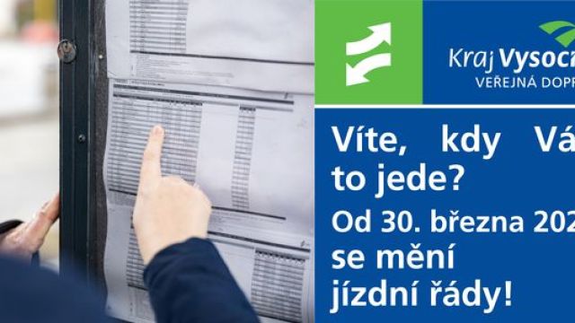 Změny jízdních řádů od 30. března
