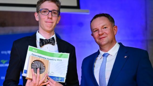 Talent Vysočiny a Cena hejtmana pro Marka Rolla