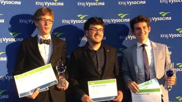 Tři ocenění studenti, dva tituly Talent Vysočiny 2026